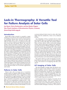 Lock-in Thermography: A Versatile Tool for Failure Analysis of Solar Cells