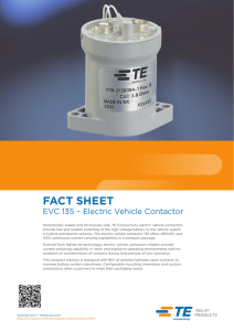 FACT SHEET EVC 135 – Electric Vehicle Contactor