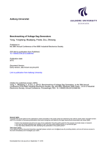 Aalborg Universitet Benchmarking of Voltage Sag Generators