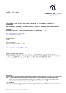 Aalborg Universitet Optimization with System Damping Restoration for Droop Controlled DC-DC Converters