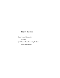 Pspice Tutorial  Class: Power Electronic 2 (EE563)