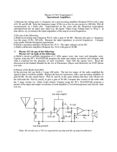 Physics 517/617 Experiment 5 Operational Amplifiers