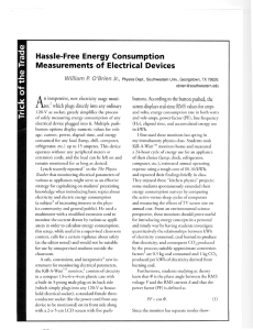 I Hassle-Free Energy Consumption Measurements of Electrical Devices 0