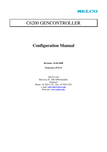 C6200 GENCONTROLLER Configuration Manual