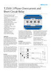 T2500 3 Phase Overcurrent and Short Circuit Relay