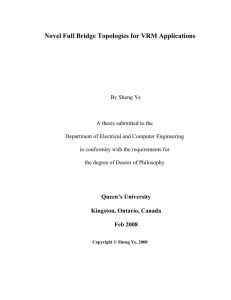 Novel Full Bridge Topologies for VRM Applications
