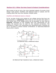 Section G11: Other Op-Amp Input &amp; Output Considerations