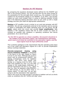 Section J4: FET Biasing