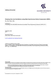 Aalborg Universitet Damping Inter-area Oscillations using Static Synchronous Series Compensator (SSSC)