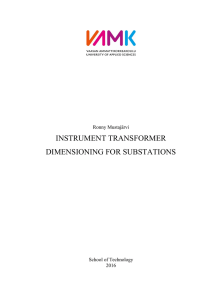 INSTRUMENT TRANSFORMER DIMENSIONING FOR SUBSTATIONS Ronny Mustajärvi