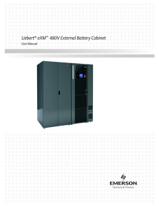 Liebert eXM 480V External Battery Cabinet User Manual