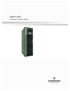 Liebert eXM User Manual–10-40kVA, 50/60Hz ®
