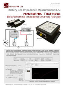 Battery Cell Impedance Measurement (EIS)  PSM3750 FRA  + BATT470m