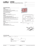 EXREM Compact LED Exit Sign with Battery Back-up