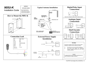905U-K Installation Guide