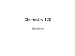 Chemistry 120 Review