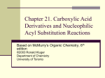 Carboxylic Acid Derivatives and Nucleophilic Acyl Substitution