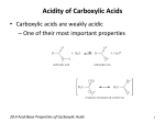 20.4 Acid-Base Properties of Carboxylic Acids