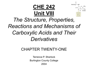 Chapter 21 Carboxylic Acid Derivatives