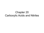 Chapter 20: Carboxylic Acids and Nitriles