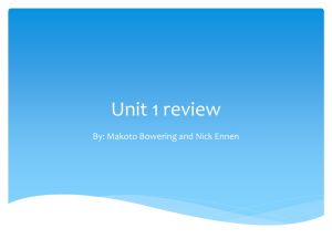 Unit 1 review
