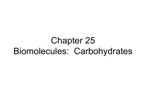 Chapter 25 Biomolecules: Carbohydrates