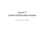Lesson 3Control of Microbial Growth