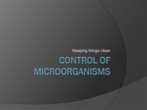 Control of Microorganisms