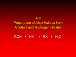 4.9 Preparation of Alkyl Halides from Alcohols and Hydrogen Halides