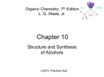 reactions of alcohols