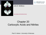 Chapter 20: Carboxylic Acids and Nitriles