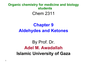 Common aldehydes and ketones