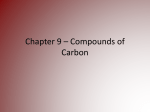 Chapter 9 – Compounds of Carbon