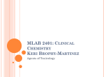 MLAB 2401: Clinical Chemistry Keri Brophy