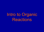 Intro to Organic Reactions