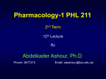Pharmacology-1 PHL 211 - Home
