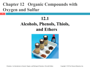 ch12 - Organic Compounds with Oxygen and Sulfur