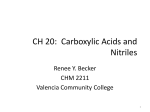 CH 20: Carboxylic Acids and Nitriles