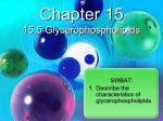 Chapter 15 Lipids