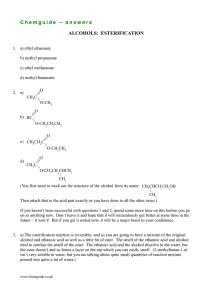 C h e m g u i d e  ... ALCOHOLS:  ESTERIFICATION