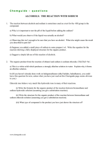 C h e m g u i d e  ... ALCOHOLS:  THE REACTION WITH SODIUM