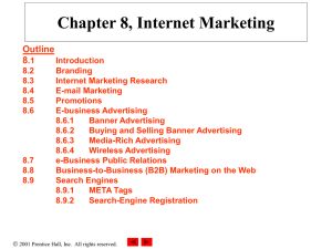 Chapter 8, Internet Marketing - Internet Entrepreneurship