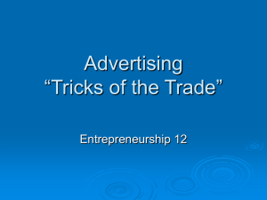 Advertising “Tricks of the Trade”