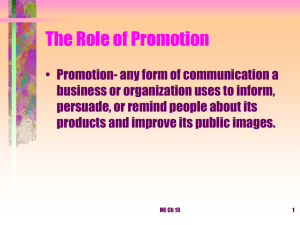 The Role of Promotion - Buncombe County Schools