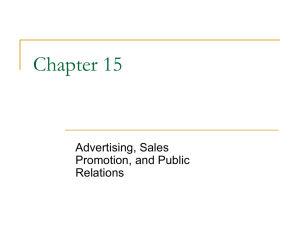 Advertising, Sales Promotion, and Public Relations