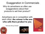 Exaggeration in Commercials
