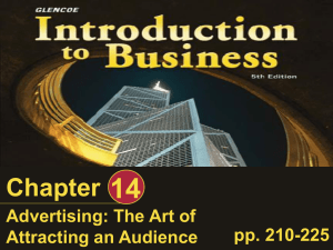 Chapter 14: Advertising, The Art of Attracting an Audience