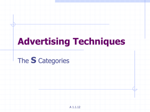PPT A1.1.12 Advertising Strategies