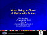 Advertising in China: A Multimedia Primer