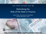 Global Financial Development Report 2013. Rethinking the Role of